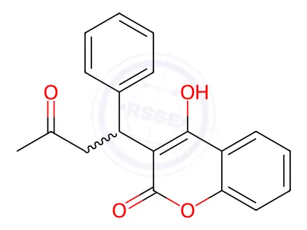 Chemical structure of Warfarin