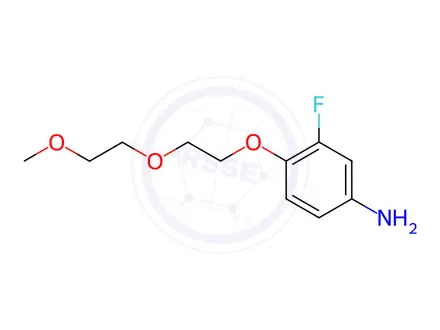 Chemical structure of 3-Fluoro-4-(2-(2-methoxyethoxy)ethoxy)aniline