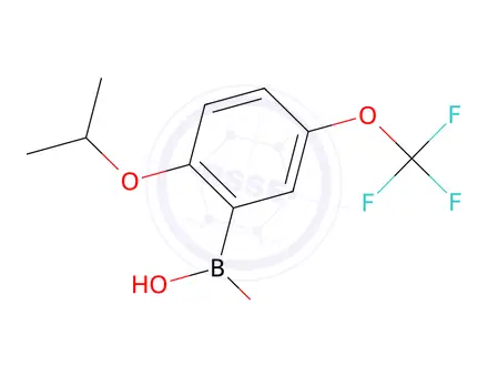Chemical structure of 2-ISOPROPOXY-5-(TRIFLUOROMETHOXY)BENZENEBORONIC ACID