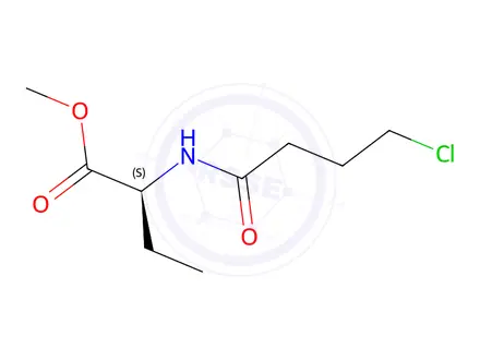 Chemical structure of (S)-methyl 2-(4-chlorobutanamido)butanoate