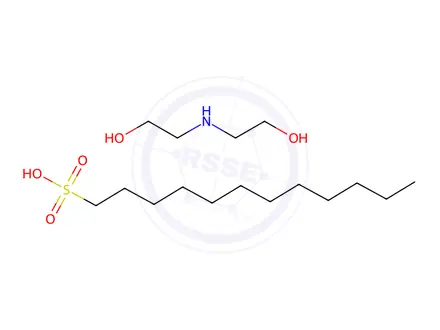 Chemical structure of dodecane-1-sulphonic acid, compound with 2,2'-iminodiethanol (1:1)