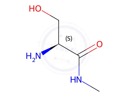 Chemical structure of (S)-2-amino-3-hydroxy-N-methylpropanamide