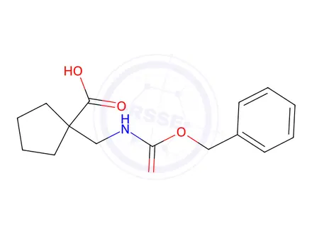 Chemical structure of 1-({[(Benzyloxy)carbonyl]amino}methyl)cyclopentane-1-carboxylic Acid