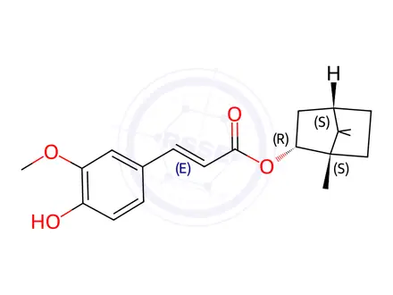 Chemical structure of (-)-Bornyl ferulate