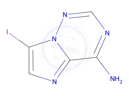 Chemical structure of 7-Iodoimidazo[2,1-f][1,2,4]triazin-4-amine