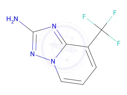 Chemical structure of 8-Trifluoromethyl-[1,2,4]triazolo[1,5-a]pyridin-2-ylamine