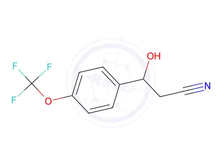 Chemical structure of 3-Hydroxy-3-(4-(trifluoromethoxy)phenyl)propanenitrile