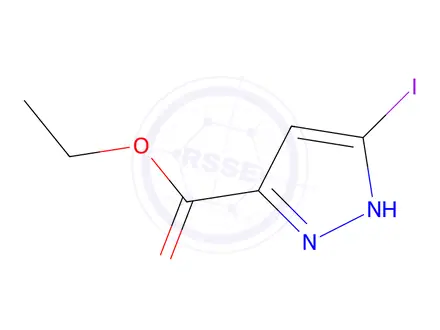 Chemical structure of Ethyl 5-Iodo-1H-pyrazole-3-carboxylate