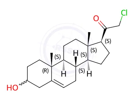 Chemical structure of 21-chloropregnenolone