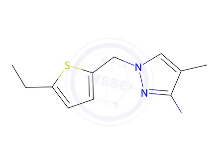 Chemical structure of 1-((5-Ethylthiophen-2-yl)methyl)-4-methyl-1h-pyrazol-3-amine