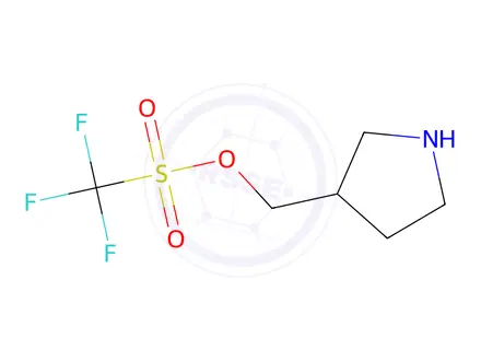 Chemical structure of Pyrrolidin-3-ylmethyl trifluoromethanesulfonate