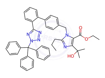 Chemical structure of N-Trityl Olmesartan Ethyl Ester