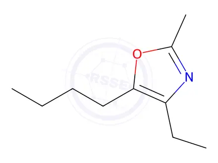 Chemical structure of Oxazole, 5-butyl-4-ethyl-2-methyl-