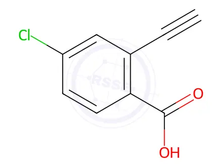 Chemical structure of Benzoic acid, 4-chloro-2-ethynyl-