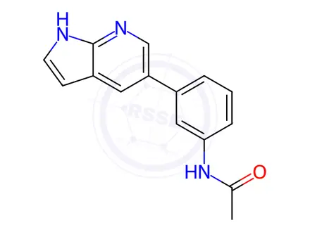 Chemical structure of N-(3-(1H-Pyrrolo[2,3-b]pyridin-5-yl)phenyl)acetamide