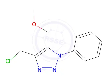 Chemical structure of 4-(Chloromethyl)-5-(methoxymethyl)-1-phenyl-1H-1,2,3-triazole