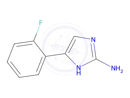 Chemical structure of 4-(2-Fluorophenyl)-1h-imidazol-2-amine