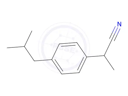 Chemical structure of 2-(4-Isobutylphenyl)Propionitrile