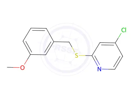 Chemical structure of 4-Chloro-2-((3-methoxybenzyl)thio)pyridine