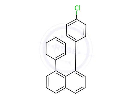 Chemical structure of Naphthalene, 1-(4-chlorophenyl)-8-phenyl-