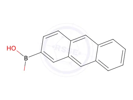 Chemical structure of 2-Anthraceneboronic acid