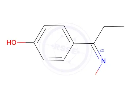 Chemical structure of 1-(4-hydroxyphenyl)-1-propanone oxime