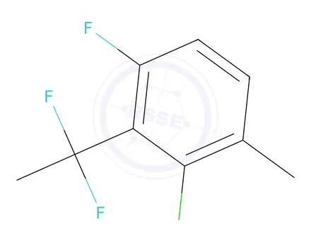 Chemical structure of 2-Chloro-3-(1,1-difluoroethyl)-4-fluoro-1-methylbenzene