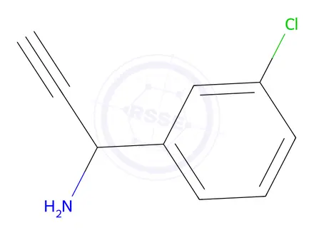 Chemical structure of 1-(3-Chlorophenyl)prop-2-yn-1-amine