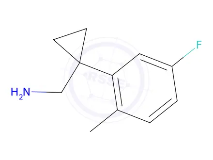 Chemical structure of (1-(5-Fluoro-2-methylphenyl)cyclopropyl)methanamine