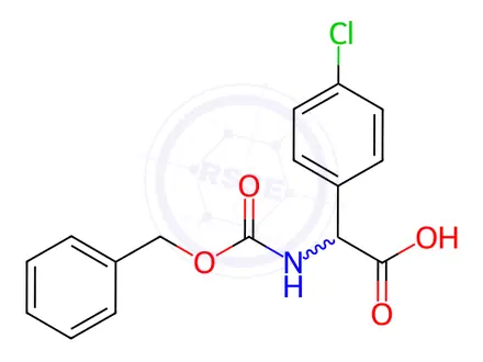 Chemical structure of 2-{[(Benzyloxy)carbonyl]amino}-2-(4-chlorophenyl)acetic acid