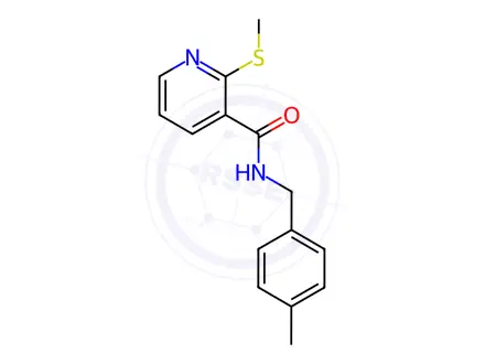 Chemical structure of N-(4-Methylbenzyl)-2-(methylthio)nicotinamide