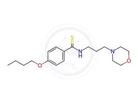 Chemical structure of p-Butoxy-N-(3-morpholinopropyl)thiobenzamide