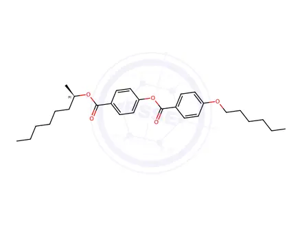 Chemical structure of (R)-Octan-2-yl 4-((4-(hexyloxy)benzoyl)oxy)benzoate