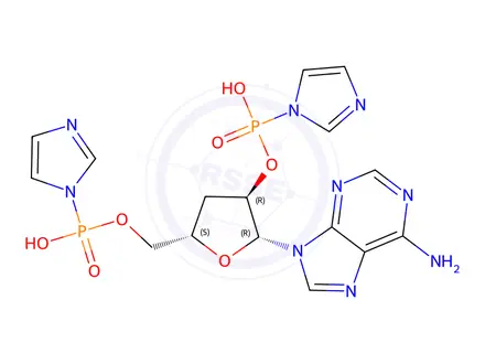 Chemical structure of 3'-deoxyadenosine-2',5'-diphosphoimidazolide