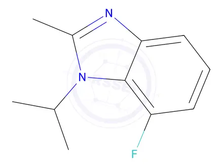 Chemical structure of 7-fluoro-2-methyl-1-(propan-2-yl)-1H-1,3-benzodiazole