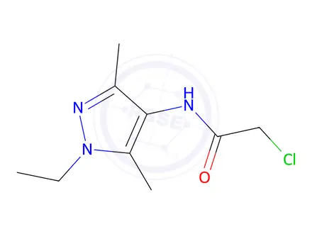Chemical structure of 2-Chloro-N-(1-ethyl-3,5-dimethyl-1H-pyrazol-4-yl)acetamide hydrochloride