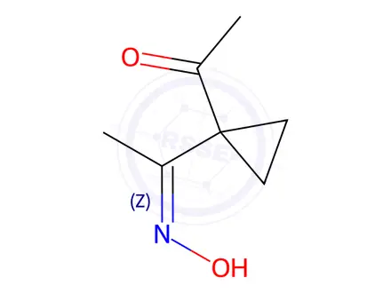 Chemical structure of Ethanone, 1-(1-acetylcyclopropyl)-, 1-oxime (9CI)