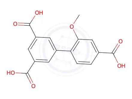 Chemical structure of 2'-Methoxy-[1,1'-biphenyl]-3,4',5-tricarboxylic acid