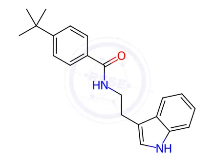 Chemical structure of N-(2-(1H-indol-3-yl)ethyl)-4-(tert-butyl)benzamide
