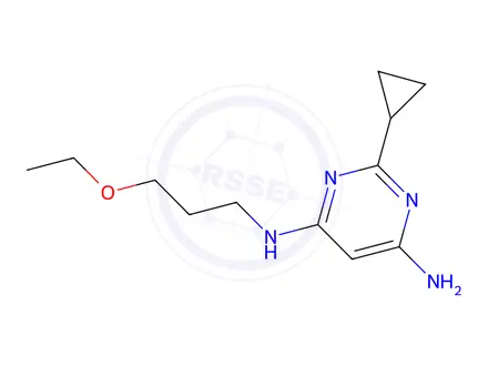 Chemical structure of 2-cyclopropyl-n4-(3-ethoxypropyl)pyrimidine-4,6-diamine