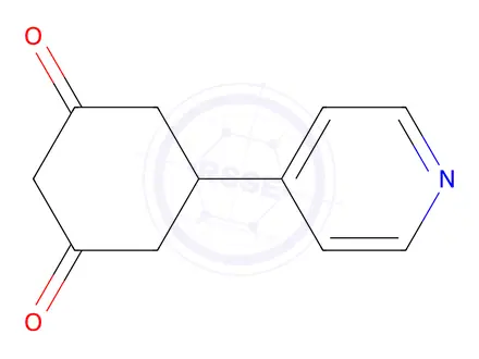 Chemical structure of 5-(Pyridin-4-yl)cyclohexane-1,3-dione