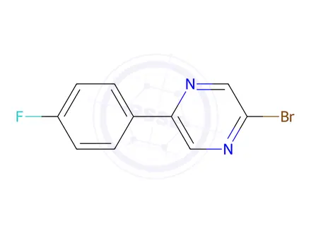 Chemical structure of 2-Bromo-5-(4-fluorophenyl)pyrazine