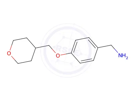 Chemical structure of [4-(Oxan-4-ylmethoxy)phenyl]methanamine