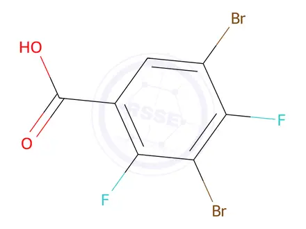 Chemical structure of 3,5-Dibromo-2,4-difluorobenzoic Acid