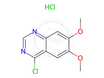 Chemical structure of 4-Chloro-6,7-dimethoxyquinazoline hydrochloride