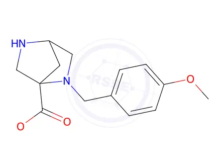Chemical structure of 2-(4-Methoxy-Benzyl)-2,5-Diaza-Bicyclo[2.2.1]Heptane-1-Carboxylic Acid Methyl Ester(WX120293)