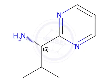 Chemical structure of (S)-2-Methyl-1-(pyrimidin-2-yl)propan-1-amine
