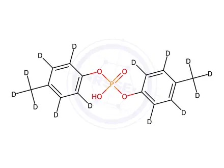 Chemical structure of Di-p-tolyl-phosphate-d14