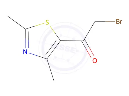 Chemical structure of 2-Bromo-1-(2,4-dimethyl-5-thiazolyl)ethanone