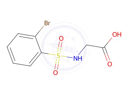 Chemical structure of 2-(2-Bromobenzenesulfonamido)acetic acid